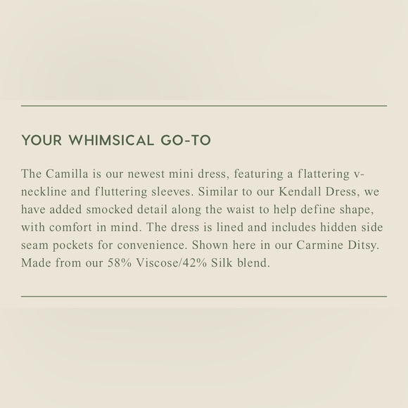 New! Trovata Birds of Paradis Camilla Dress Carmine Ditsy Mini Floral Red Green - Picture 15 of 15